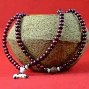 Rosewood Mala Buddhist Prayer Beads Bodhi Seed Shell 108 Beads 8mm
