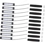 Led Lights Strip 10pcs 6 Led Side Light Durable Plastic Brake and Turn Signal Light for Trucks Boats Led Light for Enhanced Visibility and Safety Led Lights for Car