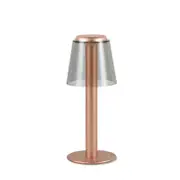 Gold Stylish Transparent Desk Lamp With Touch Control Led Type Charging Simple And Modern Design Lamps