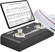 LEKATO Wireless Page Turner Foot Pedal for Tablets Phone (Android & IOS System Above Version 13.4 Support) - External Pedal for Loop Tuner Switching Control