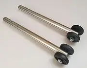 Anti tippers for wheelchairs Universal,Stainless Steel Material Universal Rear Anti-Tipper Straight w/Wheels,to FIT Drive Silver Sport I and II, Rebel, Chrome Sport and Blue Streak(1 Pair)