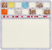 Square Felt Bead Design Boards, Medium Felt Beading Mat with Centimeter Alphabet