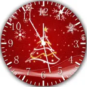 Christmas Tree Frameless Borderless Wall Clock Nice For Gifts or Decor W66