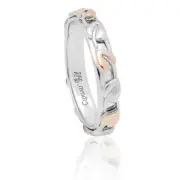 Welsh Clogau Silver & 9ct Rose Gold Tree Of Life Ring UK-N US-6 ½ RRP £129.00