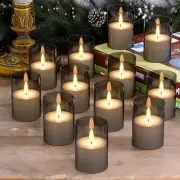12Pack Flickering Flameless LED Candles with Timer, Battery Operated for