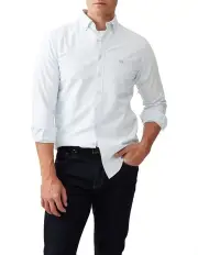 [Rodd & Gunn] Gunn Oxford Stripe Long Sleeve Sports Fit Shirt in Capri