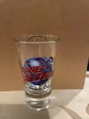 Tall Shot Glass PLANET HOLLYWOOD DALLAS Flared Shooter 3-5/8" Jersey Shore NJ NM