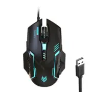 Corded Mouse LED RGB Backlit Mouse with USB Cable 3600 DPI Ergonomic Portable