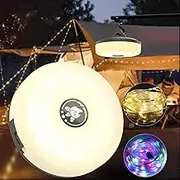 Nealie Camping String Lights, 32.8ft with 8 Modes, Waterproof, Grey & White