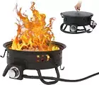 Portable Propane Gas Fire Pit Fire Pit Bowl for outside Travel Camping Patio