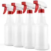 Spray Bottles (4 Pack,16 Oz), Refillable Empty Spray Bottles for Cleaning Sol...