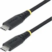 StarTech.com 1m (3.3ft) USB-C Charging Cable, 240W PD EPR, Dual-Layer Silicone/Braided Jacket, Rugged USB 2.0 Laptop Charge Cord, USB-IF - USB C PD