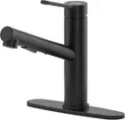 Black RV Kitchen Faucet with Pull down Out Sprayer, Bar Sink Faucet Low Profile
