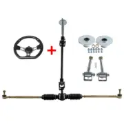 6" Wheel Hub Stub Axle Steering Wheel Adjustable Gear Shaft Kit Go Kart Buggy