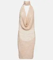 [Aya Muse] Aya Muse Tipo sequined minidress AU 14 neutrals