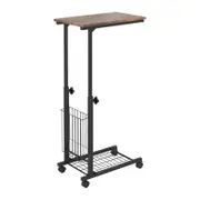 Costway Mobile Coffee Side Table C-shaped End Desk Coffee