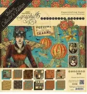 Steampunk Spells Graphic Victorian Gears Raven Clocks 45 8x8 Paper Pad 2022