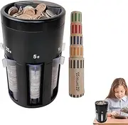 Coin Counter – Efficient Counting Automatic Coin Sorter | Multi-Currency Coin Counter & Sorter for GBP | Coin Sorter 5 inn1 Coin Counter with Coin Wrapper for Home & Business Use