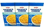 Meijer Spiral Macaroni and Cheese Dinner 7.25 oz ( 3 Boxes )