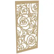 ProtectorAl 300-1200w x 1201-2400h Gold Matt/Gloss White Roses Unframed Composite Deco Panel
