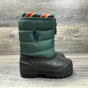 Polo Ralph Lauren Boots Toddler Size 5 Duck Snow Water Proof Insulated Green