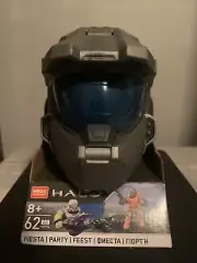 Mega Construx Halo Fiesta Party Gray Spartan Helmet Set With Figures