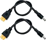 Nuofany 2Packs XT60 Adapter Cable XT60 Charging Cable XT60 Female Bullet Connector to Male DC 5.5mm X 2.1mm Power Cable for Fatshark Skyzone FPV Monitor Power