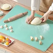 Silicone Baking Mat, 70 x 50 cm, Extra Large Non-Stick Dough Mat with Scale, Non-Slip and High Temperature Resistance Kneading Mat, Food Grade Silicone Dough Rolling Mat for Baking