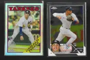 OSWALD PERAZA RC 2023 Topps Chrome #132 AND 1988 REFRACTOR ROOKIE LOT X2
