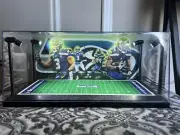 Russ & Marshawn Seattle Seahawks Custom 2 Mini Helmet display case w/ LED lights