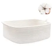 Rope Basket, Small Storage Gift Basket, Rectangle Under Shelf Basket,