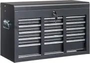 Metal Tool Box, 5-Layer Drawers & Top Storage Tray Tool Box with Lock Safety and