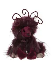 Charlie Bears Beetle Bear Teddy Bear Plush Collectable Burgundy Limited Edition