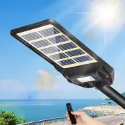 Solar Street Light, 200W Double-Sided Solar Charging and Motion Sensor with Remo