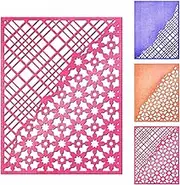 Flower Square Grid Background Board Die Cuts for Card Making, Paper Embossing Metal Cutting Dies Kit Templates, Storage Pockets Supplies, Photo Frame Album DIY Scrapbooking Stencils Sets