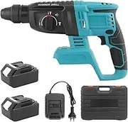 Electric Impact Hammer Drill Cordless SDS Rotary with Battery Charger