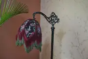 Lampshade lotus jacobean print hand-stitched table lampshade floor lampshade