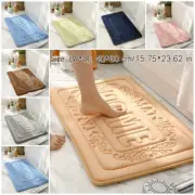 Coral Fleece Bath Mat Non-slip Bathroom Toilet Floor Rug Carpet Memory Foam Soft