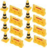 Toddmomy 1 Set Cognitive Mini Traffic Signs Tiny Traffic Cones Cones Plastic