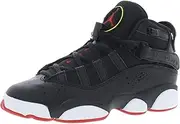 [Nike] Big Kid's Jordan 6 Rings Black/University Red-White (323419 063) - 6