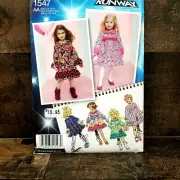 SIMPLICITY PATTERN 1547 DRESSES GIRLS SIZES 1/2 1 2 3 UNCUT