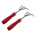 2 PCS Metal Rake Hand Rakes Leaves Kids Garden Rake Garden Leaf Rake