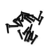 20pcs M3x16mm Countersunk Screws Anodized 6063 Aluminum Hex Socket (Black)