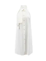 Cream Quilt Panel Mini Dress