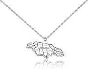 [WUSUANED] Jam Map Necklace Jamaica City Jewelry Jamaica Lover Gift Jamaica Souvenir Gifts Jamaican Gift