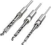 Meichoon 3 Pcs Mortise Chisel & Bits Woodworker Square Hole Drill Bits Mortising Chisel Set Woodworking Hole Saw Drill Bit Kit Tool Set (1/4 Inch, 3/8 Inch, 5/8 Inch)