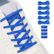 Elastic No Tie Shoelaces Replacement 5Pcs with 4 Metal Buckles, Navy Blue