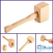 QWORK Wooden Mallet, 9.5" Manual Ice Hammer Mallet Beech Solid Carpenter Wood