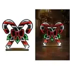 Infinity Candy Cane LED Christmas Mirror Light & Base Decoration 393 Lights 60cm
