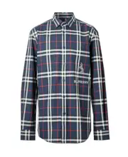 Checkered button shirt XL Black